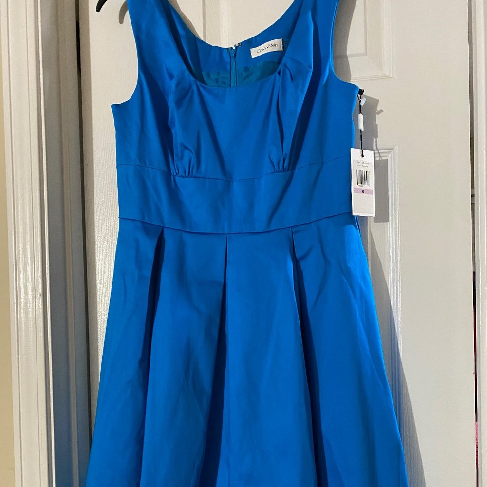 Calvin Klein Bright Blue Midi Dress